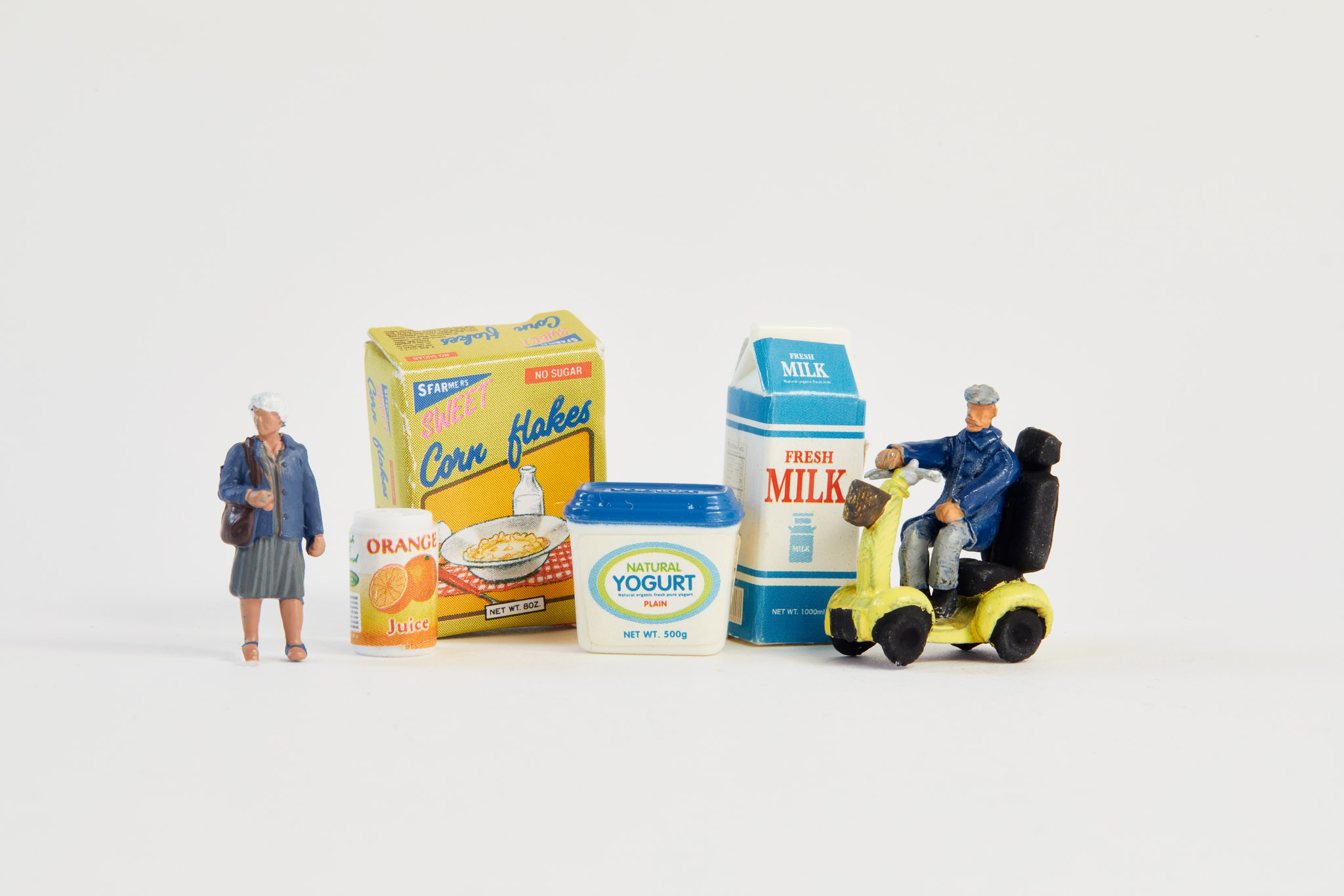 Pensioners and food items