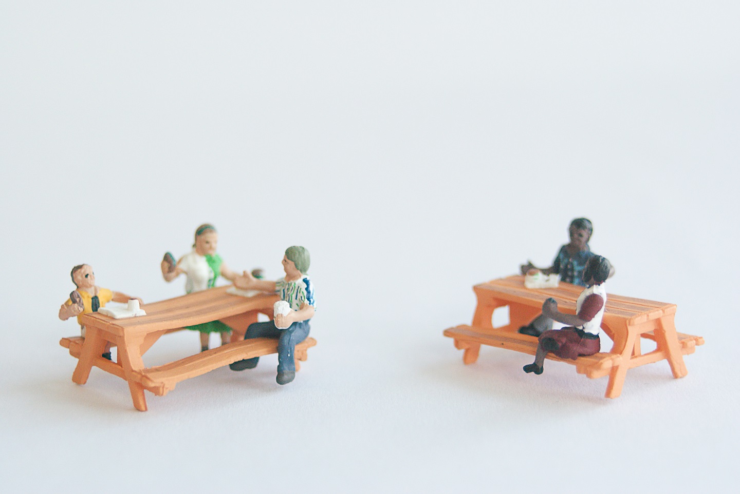 Families at picnic table