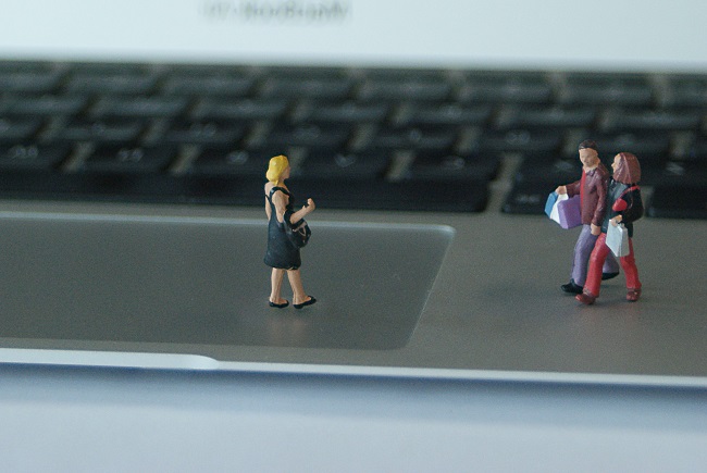 figures on a laptop